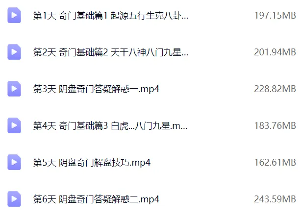 路阳奇门遁甲（6天全）视频6集