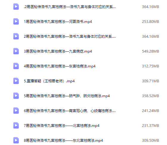 承文老师易医秘传:洛书九宫祛病法 二期