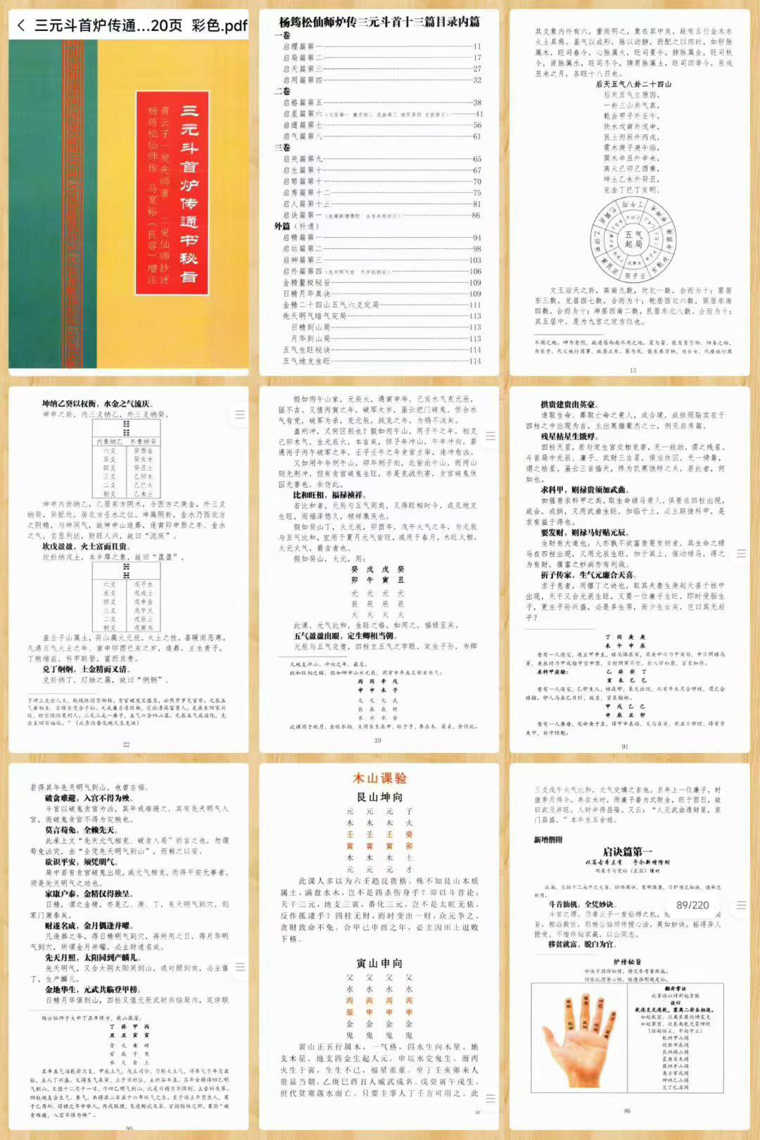 风水择日书籍《三元斗首炉传通书秘旨》220页