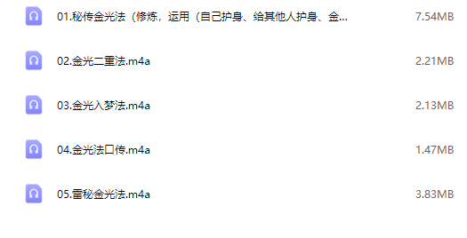 秘传金光法录音5集+资料