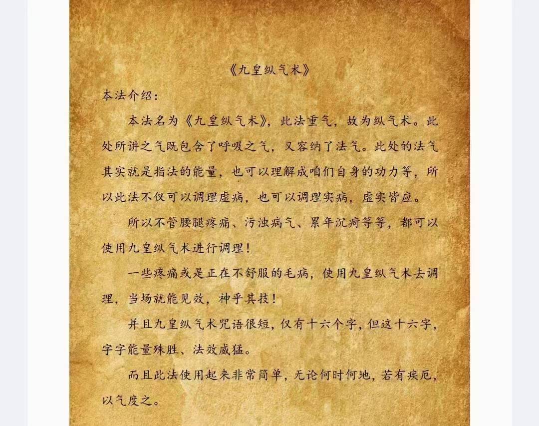 韩震 九皇纵气术 录音加文档