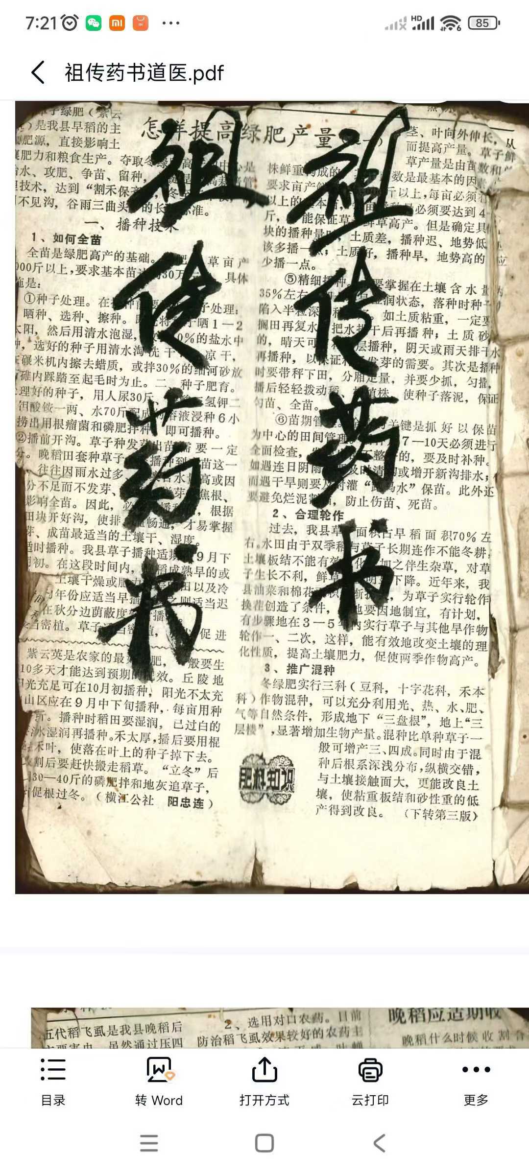 道医古籍《祖传药书》 页数: 96页
