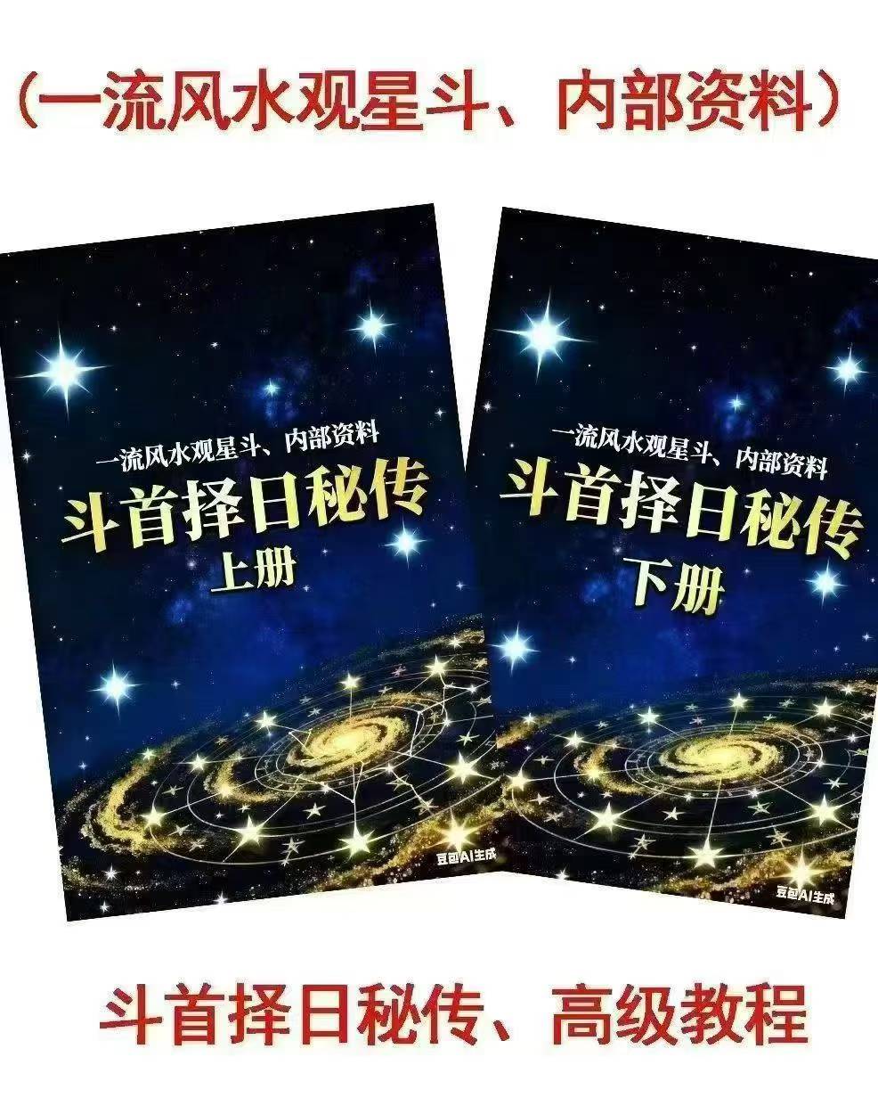 择日书籍《斗首择日秘传》一流风水观星斗-高级教程两册电子版