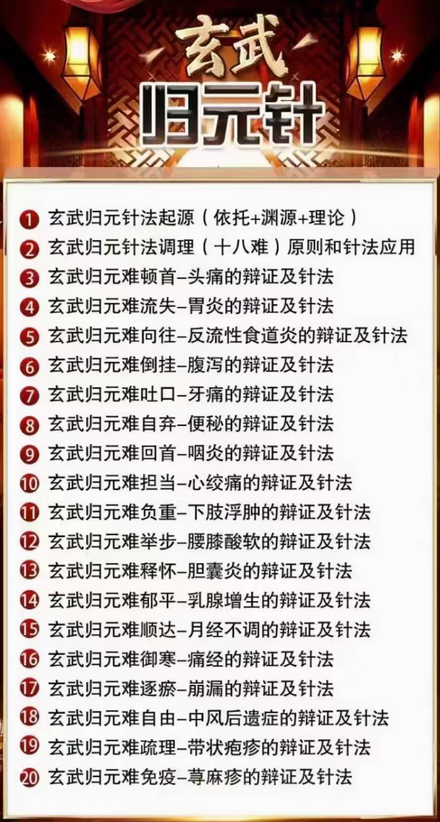 【针法好课】玄武归元针 全20讲