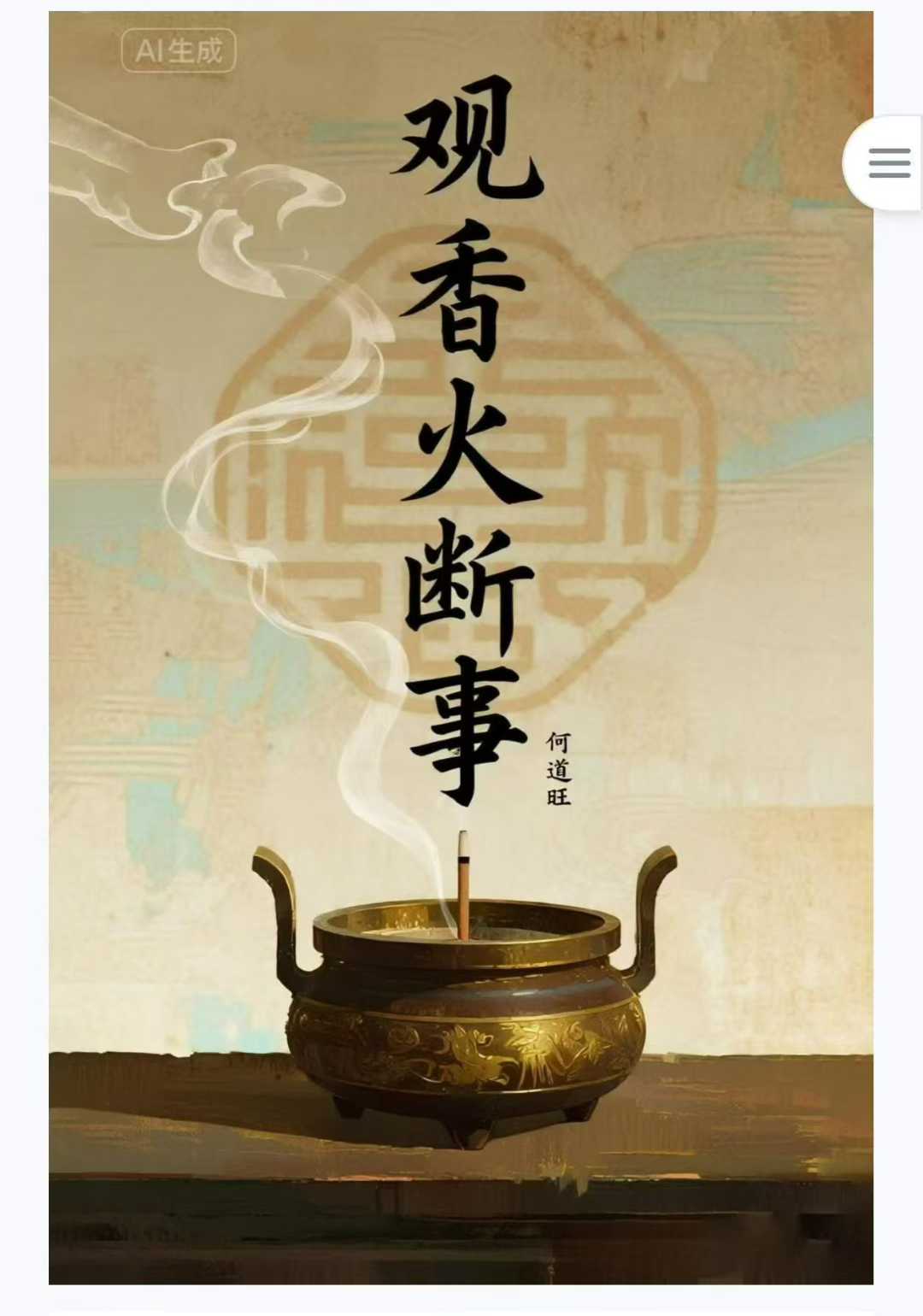 插图1–何道旺《观香火断事》配彩图详解249页–91国学网
