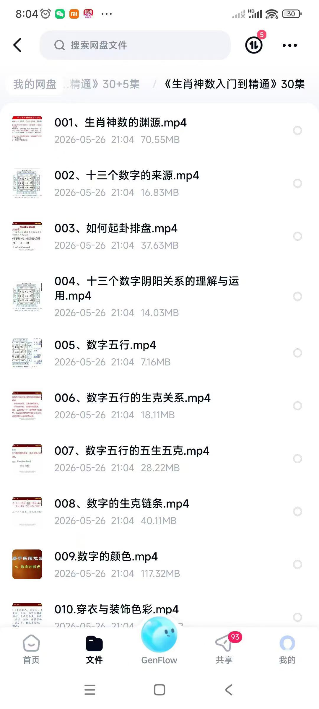 《生肖神数入门到精通》30集+5集