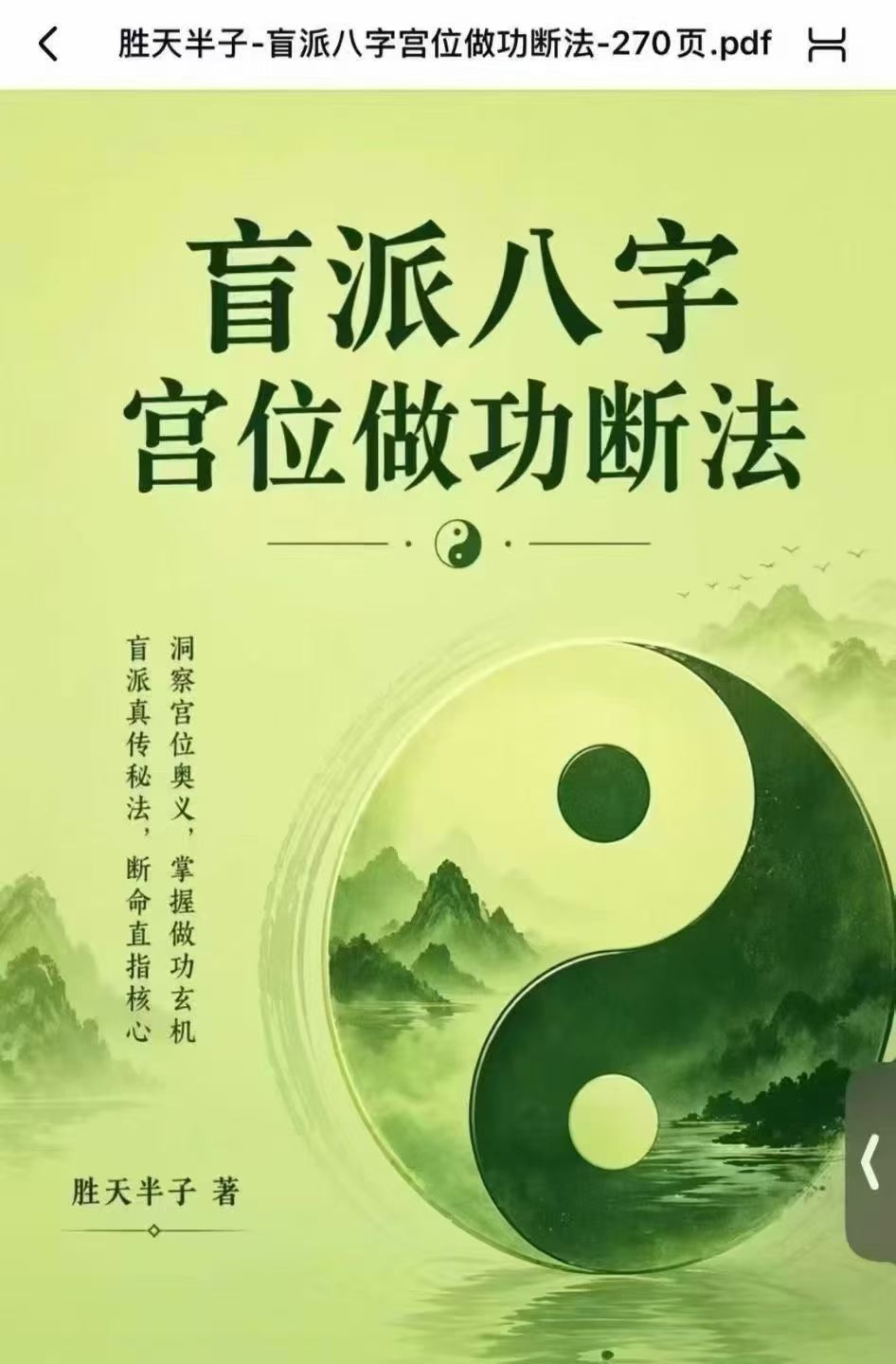 胜天半子《盲派八字宫位做功断法》-现代-270页